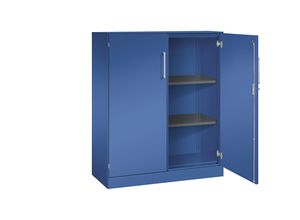 4062084798286 - Flügeltürenschrank ASISTO Höhe 1292 mm Breite 1000 mm 2 Fachböden enzianblau enzianblau