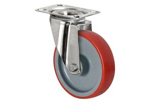 4260565395881 - eurokraft basic PU-Reifen auf PA-Felge Rad-Ø x Breite 80 x 32 mm ab 2 Stk Lenkrolle 4260565395881 - eurokraft basic PU-Reifen auf PA-Felge Rad-Ø x Breite 80 x 32 mm ab 2 Stk Lenkrolle