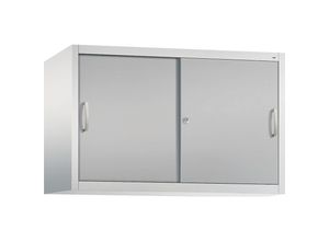 4063332003602 - ACURADO Aufsatzschrank mit Schiebetüren 1 Fachboden HxBxT 790 x 1200 x 500 mm lichtgrau   weißalu