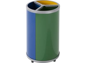 4030695036622 - VAR Wertstoffsammelstation Volumen 3 x 30 l HxØ 720 x 420 mm gelb blau grün