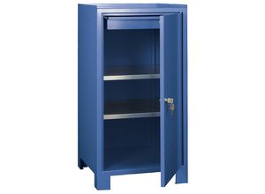 4250618213927 - Werkzeugschrank mit Füßen HxBxT 1000 x 500 x 500 mm 1 Schublade 2 Fachböden brillantblau RAL 5007