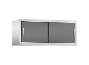 4063332003381 - ACURADO Aufsatzschrank mit Schiebetüren HxBxT 500 x 1200 x 500 mm lichtgrau   vulkangrau