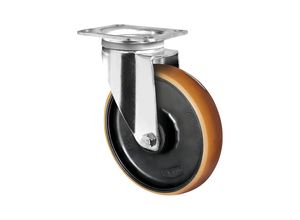 4260654030723 - Polyurethan-Reifen braun auf PA-Felge Rad-Ø x Breite 160 x 50 mm Lenkrolle 4260654030723 - Polyurethan-Reifen braun auf PA-Felge Rad-Ø x Breite 160 x 50 mm Lenkrolle