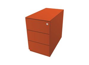 5020073796445 - BISLEY Rollcontainer Note™ mit 3 Universalschubladen HxBxT 502 x 300 x 565 mm mit Griffleiste und Top orange