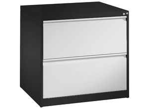 4050646753774 - Hängeregistraturschrank ACURADO 2-bahnig 2 Schübe schwarzgrau   lichtgrau