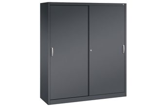 4063332005934 - C+P Schiebetürenschrank Acurado H1950xB1600xT500mm Korpus Schwarzgrau Fronten Schwarzgrau Anzahl Fächer 6