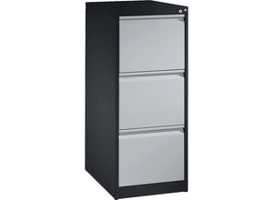 4025314217780 - Hängeregistraturschrank ACURADO 1-bahnig 3 Schübe schwarzgrau   weißaluminium