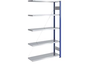 4061753028617 - eurokraft pro Lager-Steckregal Regalständer blau Boden verzinkt HxB 2000 x 1000 mm Anbauregal Tiefe 400 mm 4061753028617 - eurokraft pro Lager-Steckregal Regalständer blau Boden verzinkt HxB 2000 x 1000 mm Anbauregal Tiefe 400 mm
