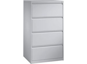 4025314221510 - Karteikartenschrank ACURADO 2-bahnig 4 Schübe weißaluminium