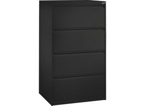 4025314221602 - Karteikartenschrank ACURADO 2-bahnig 4 Schübe schwarzgrau