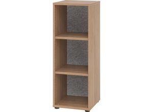 4032062177952 - ANNY-AC - Regal mit Akustik-Rückwand HxBxT 1100 x 400 x 400 mm 2 Fachböden Nussbaum-Dekor