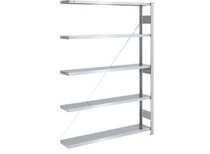 4250623790079 - eurokraft pro Schwerlast-Steckregal verzinkt Regalhöhe 2000 mm Anbauregal BxT 1300 x 300 mm 4250623790079 - eurokraft pro Schwerlast-Steckregal verzinkt Regalhöhe 2000 mm Anbauregal BxT 1300 x 300 mm