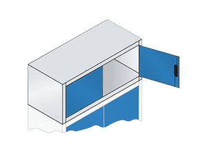 4025314801392 - ACURADO Aufsatzschrank mit Flügeltüren HxBxT 500 x 1200 x 500 mm lichtgrau   lichtblau