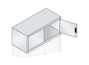 4025314801330 - ACURADO Aufsatzschrank mit Flügeltüren HxBxT 500 x 1200 x 500 mm lichtgrau