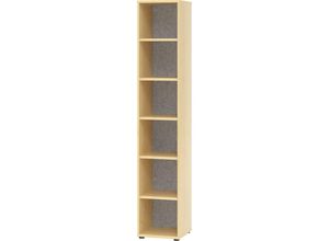 4032062178034 - ANNY-AC - Regal mit Akustik-Rückwand HxBxT 2156 x 400 x 400 mm 5 Fachböden Ahorn-Dekor