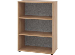 4032062178010 - ANNY-AC - Regal mit Akustik-Rückwand HxBxT 1100 x 800 x 400 mm 2 Fachböden Nussbaum-Dekor