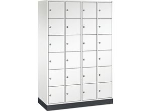 4052574389346 - INTRO Stahl-Schließfachschrank Fachhöhe 285 mm BxT 1220 x 500 mm 24 Fächer Korpus reinweiß Türen reinweiß 4052574389346 - INTRO Stahl-Schließfachschrank Fachhöhe 285 mm BxT 1220 x 500 mm 24 Fächer Korpus reinweiß Türen reinweiß