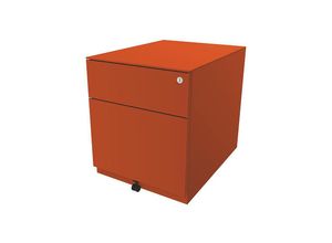 5020073805420 - BISLEY Rollcontainer Note™ mit 1 Hängeregistratur 1 Universalschublade HxBxT 502 x 420 x 565 mm mit Griffleiste und Top orange