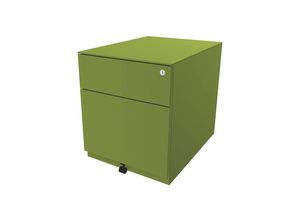 5020073806359 - BISLEY Rollcontainer Note™ mit 1 Hängeregistratur 1 Universalschublade HxBxT 502 x 420 x 565 mm mit Griffleiste und Top grün