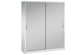 4063332004685 - C+P Schiebetürenschrank Acurado H1950xB1600xT400mm Korpus Lichtgrau Fronten Weißaluminium Anzahl Fächer 6