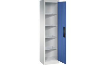 4064615144074 - Werkstatt-Schwerlastschrank Breite 502 mm Tiefe 400 mm Tür enzianblau