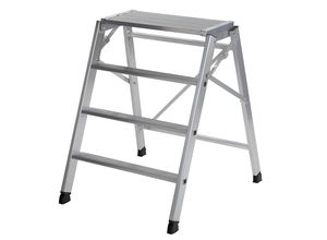 4031405500075 - MUNK Günzburger Steigtechnik Guenzburger Steigtechnik 50007 Aluminium Treppe fahrbar klappbar Arbeitshöhe (max) 3 m Silber 89 kg