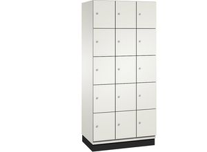 4060061200517 - CAMBIO Schließfachschrank mit HPL-Türen 15 Fächer Korpus reinweiß Tür weiß Breite 900 mm 4060061200517 - CAMBIO Schließfachschrank mit HPL-Türen 15 Fächer Korpus reinweiß Tür weiß Breite 900 mm