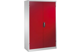 4050646385647 - Großraumschrank extrahoch HxB 1950 x 1200 mm Tiefe 500 mm Türe rubinrot