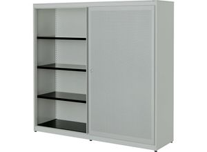 4250633332184 - mauser Schiebetürenschrank akustisch wirksam Stahlplatte HxBxT 1516 x 1600 x 432 mm 2 x 3 Fachböden lichtgrau lichtgrau lichtgrau 4250633332184 - mauser Schiebetürenschrank akustisch wirksam Stahlplatte HxBxT 1516 x 1600 x 432 mm 2 x 3 Fachböden lichtgrau lichtgrau lichtgrau