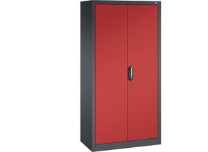 4055404875705 - ACURADO Universalschrank BxT 930 x 500 mm schwarzgrau   feuerrot