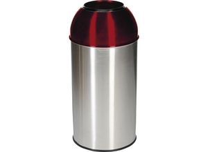 4897020626411 - Abfallsammler Orgavente Edelstahl Volumen 40 l rund ø 380 x H 740 mm für den Innenbereich rot