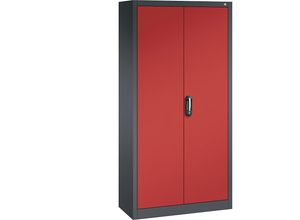 4056211064399 - ACURADO Universalschrank BxT 930 x 400 mm schwarzgrau   feuerrot ab 2 Stk