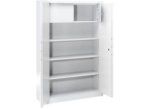 4052574502981 - Stahlschrank feuerfest gemäß DIN 4102 HxBxT 1950 x 1200 x 500 mm lichtgrau mit Schließfach