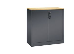 4055404471860 - ACURADO Akten-Sideboard 2 Ordnerhöhen HxBxT 1000 x 930 x 400 mm schwarzgrau   schwarzgrau