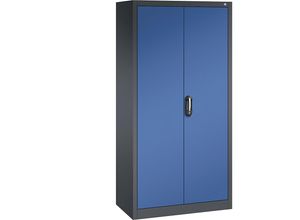 4025314099751 - ACURADO Universalschrank BxT 930 x 500 mm schwarzgrau   enzianblau