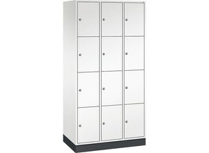 4052574553228 - INTRO Stahl-Schließfachschrank Fachhöhe 435 mm BxT 920 x 500 mm 12 Fächer Korpus reinweiß Türen reinweiß 4052574553228 - INTRO Stahl-Schließfachschrank Fachhöhe 435 mm BxT 920 x 500 mm 12 Fächer Korpus reinweiß Türen reinweiß