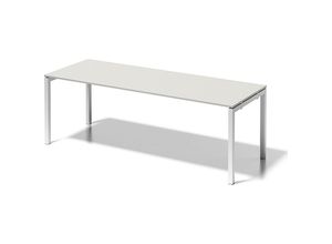 5020073998412 - BISLEY Cito Schreibtisch grauweiß verkehrsweiß rechteckig 4-Fuß-Gestell weiß 2200 x 800 cm