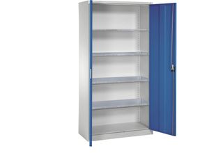 4065714656703 - Universalschrank Höhe x Breite x Tiefe 1950 x 950 x 420 mm lichtgrau   enzianblau ab 3 Stk