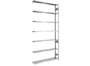 4250623791076 - eurokraft pro Lager-Steckregal verzinkt HxB 3000 x 1300 mm mit 7 Stahlböden Anbauregal Fachlast 175 kg Tiefe 300 mm 4250623791076 - eurokraft pro Lager-Steckregal verzinkt HxB 3000 x 1300 mm mit 7 Stahlböden Anbauregal Fachlast 175 kg Tiefe 300 mm