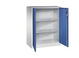 4064615130497 - Werkstatt-Beistellschrank mit Flügeltüren HxBxT 1200 x 930 x 500 mm lichtgrau   enzianblau