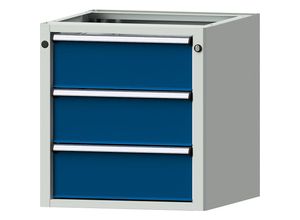 4014641087111 - Unterbauschrank für elektrisch höhenverstellbare Arbeitstische LIFT BxT 570 x 615 mm Höhe 600 mm 3 Schubladen (180 mm hoch)