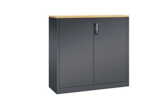 4055404480718 - ACURADO Akten-Sideboard 3 Ordnerhöhen HxBxT 1200 x 1200 x 400 mm schwarzgrau   schwarzgrau