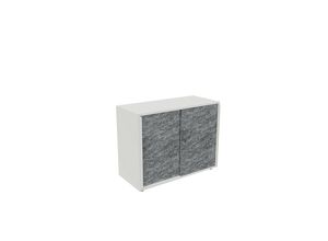 0089336799765 - Schiebetürenschrank NEOTEX mit Akustik-Front HxBxT 775 x 1000 x 440 mm Front granitgrau