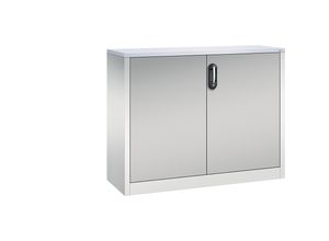 4060061358270 - ACURADO Akten-Sideboard 2 Ordnerhöhen HxBxT 1000 x 1200 x 400 mm lichtgrau   weißaluminium