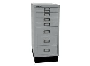 5020073704112 - Schubladenschrank MultiDrawer? 29er Serie L298S855 Stahl 8 Schubladen (Vollauszug) A4 278 x 67 x 38 cm mit Sockel silbe