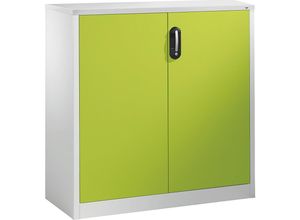 4050646354032 - ACURADO Akten-Sideboard 3 Ordnerhöhen HxBxT 1200 x 1200 x 400 mm lichtgrau   viridingrün