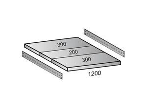 4260035212366 - Fachboden für Industriesteckregal Bodenbreite 1200 mm Tiefe 800 mm