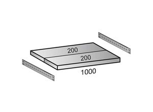 4260035211765 - Fachboden für Industriesteckregal Bodenbreite 1000 mm Tiefe 400 mm