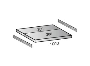 4260035211772 - Fachboden für Industriesteckregal Bodenbreite 1000 mm Tiefe 500 mm