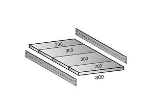 4260035211574 - Fachboden für Industriesteckregal Bodenbreite 800 mm Tiefe 1000 mm